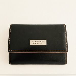 Burberry Brown & Orange Calfskin Leather Key Holder / Key Case